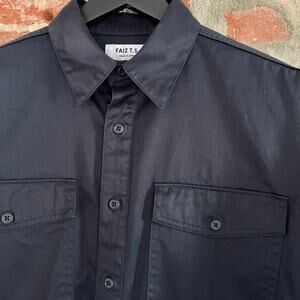 RARE SOLD OUT FAIZ T.S. Made Japan Men's Officer Work Shirt M NWT